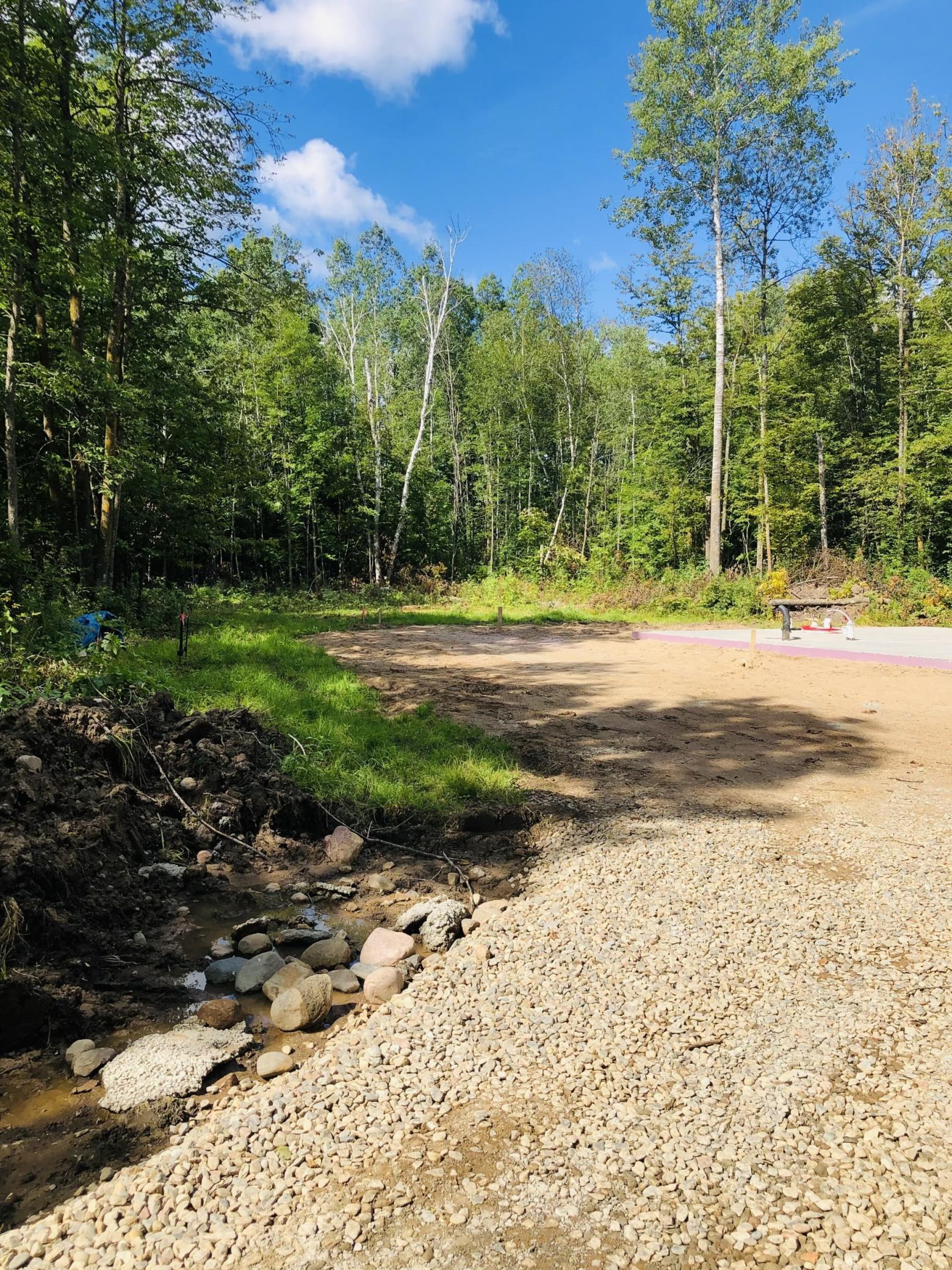 Tree line view surrounding Foundation Slab