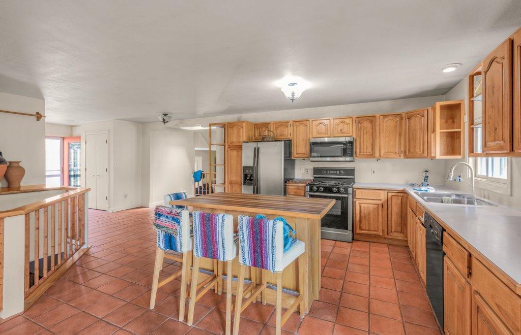 Beautiful Center Island with Custom Butcher block top!