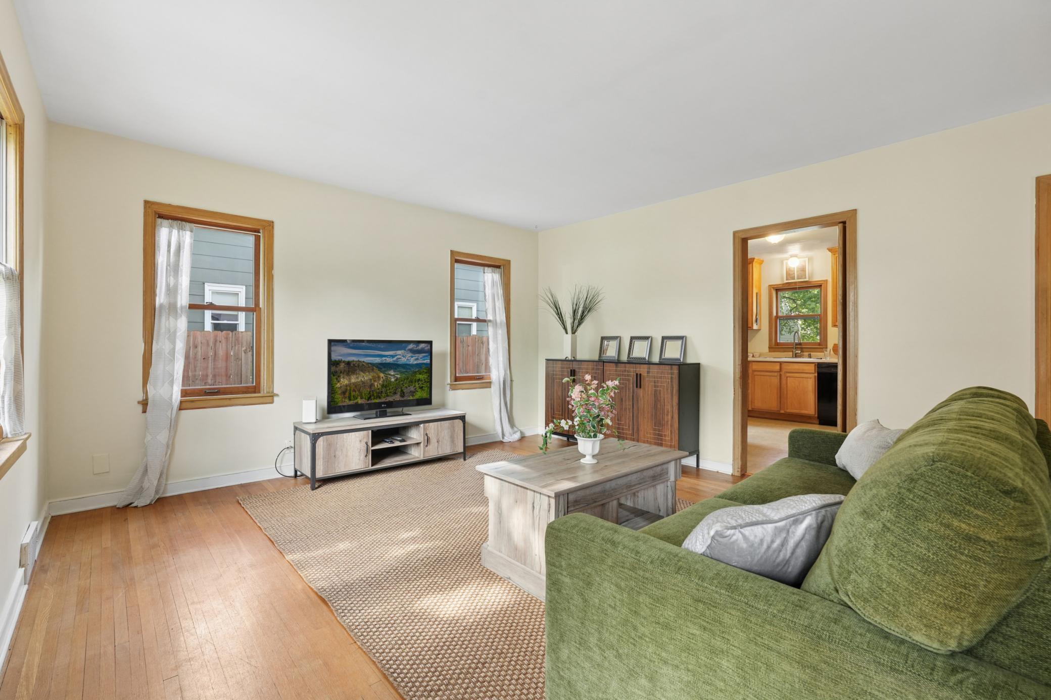 Enter the home to a bright and airy living room.