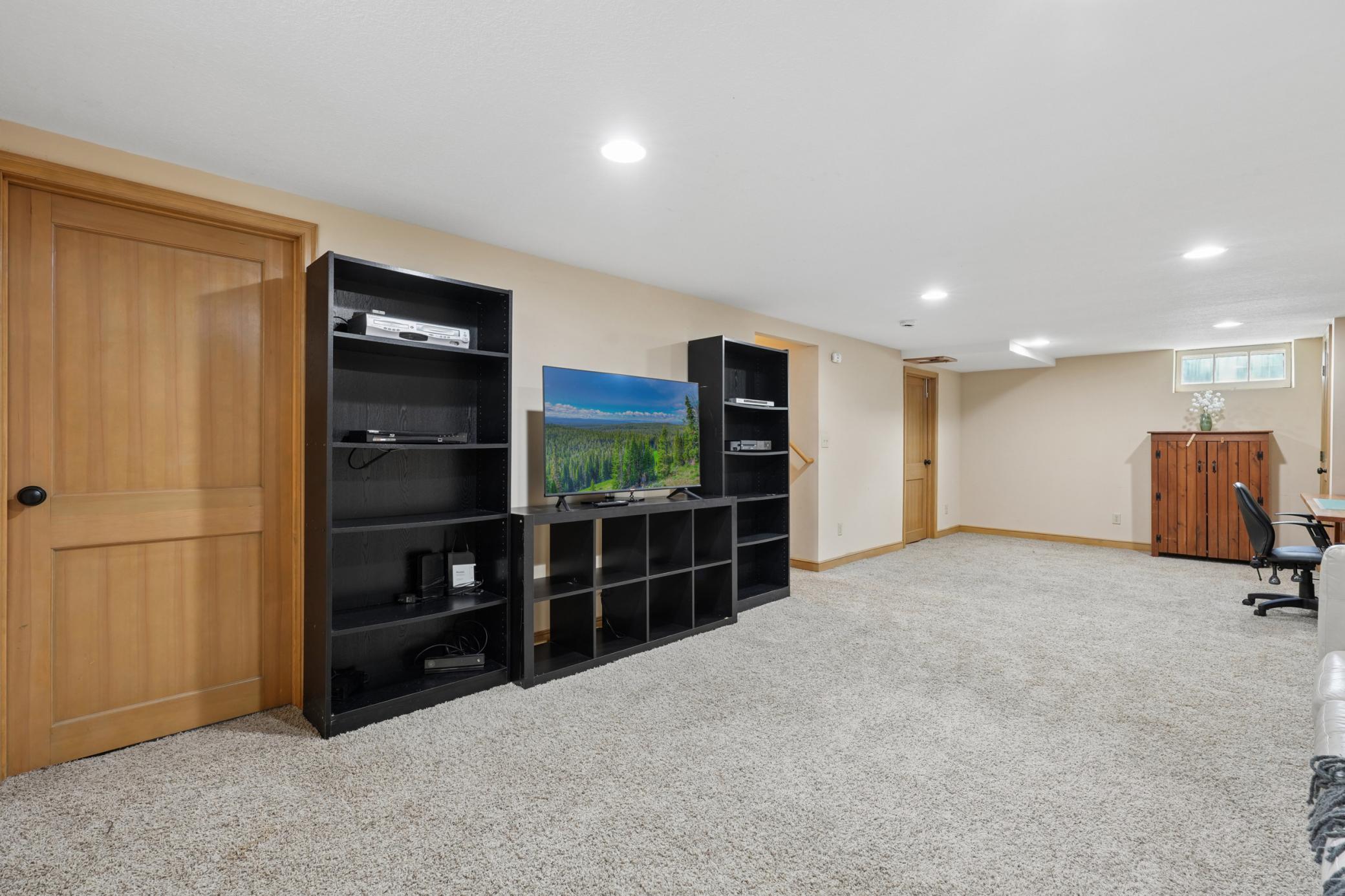 Large family room in basement