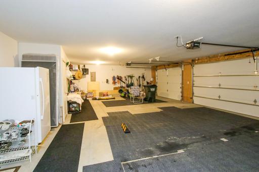The garage has insulated walls and is fully finished and heated. There is a walk up bonus room offering additional space.