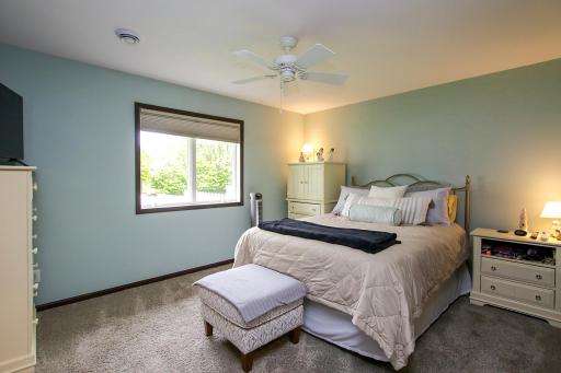 The primary suite is generously sized with an ensuite 3/4 bathroom.