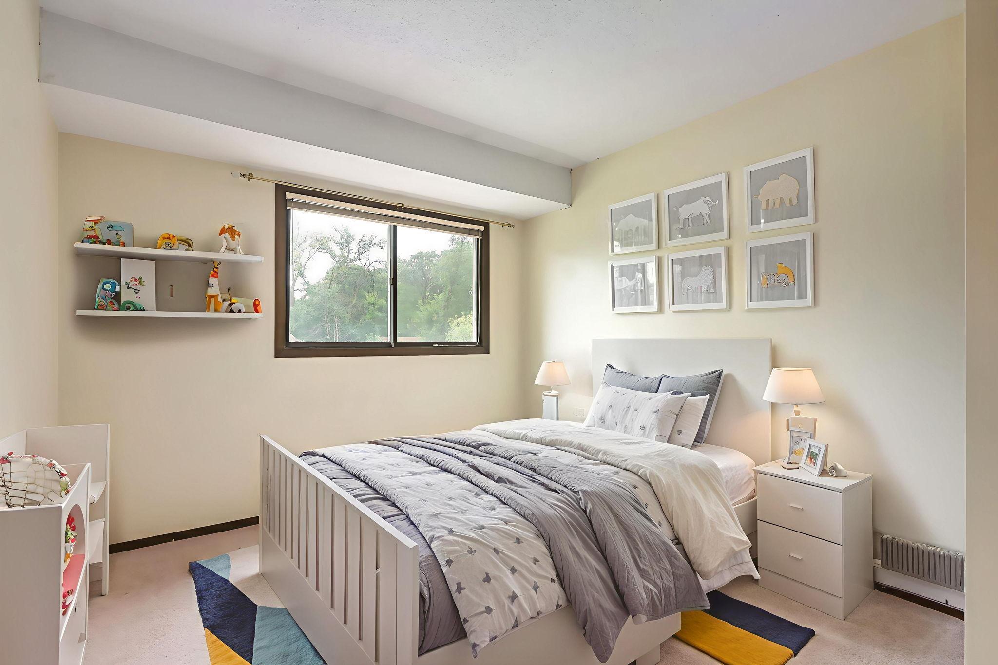 Virtually staged bedroom