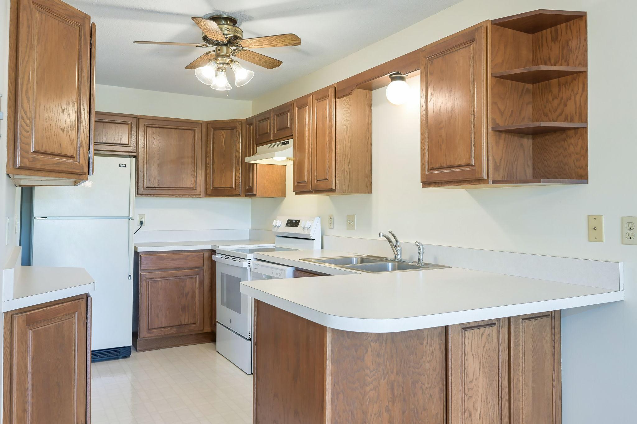 Kitchen with plenty of counter space and cabinets -