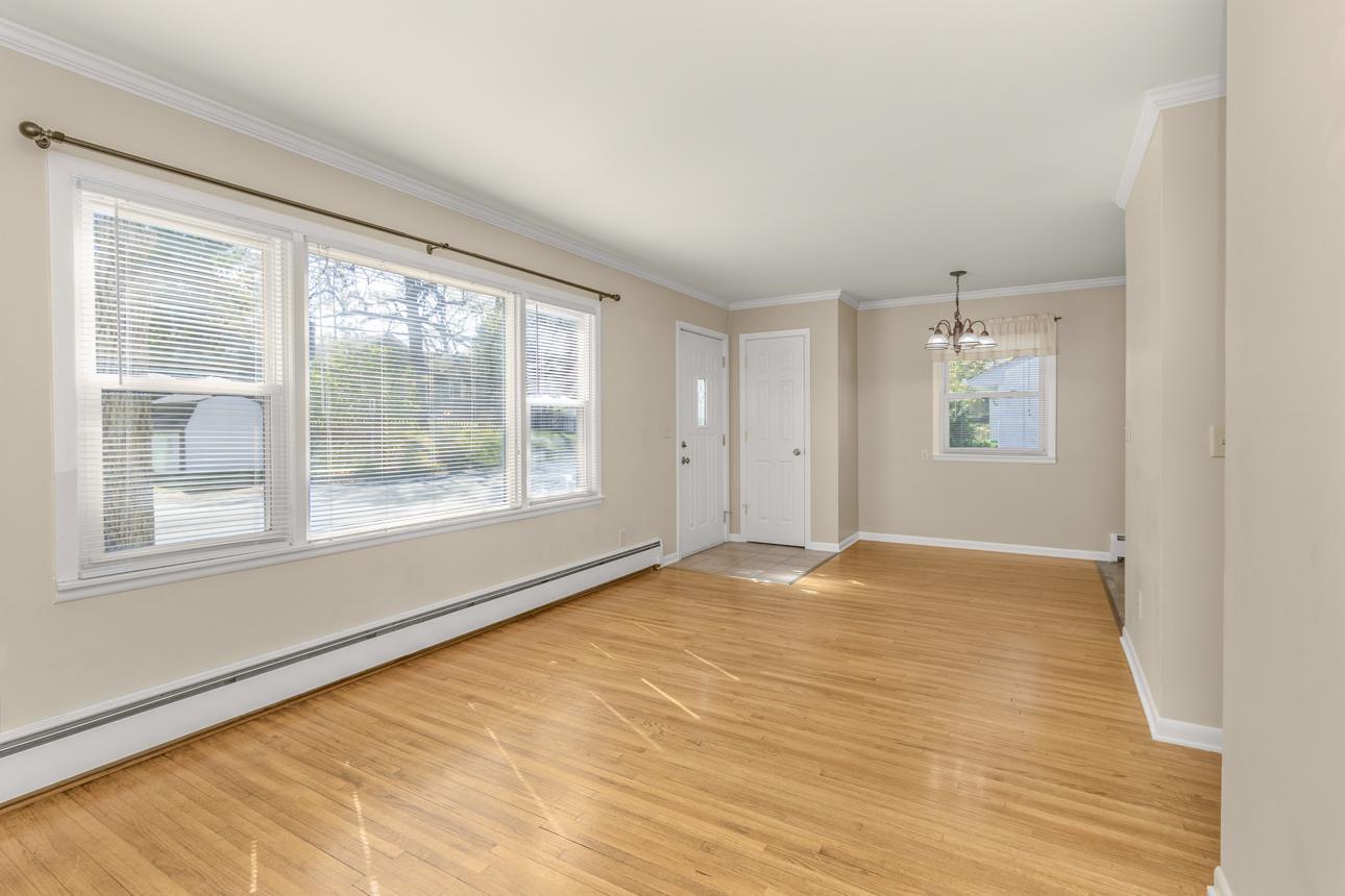 Living Room Large Picture Window Brings in Natural Light