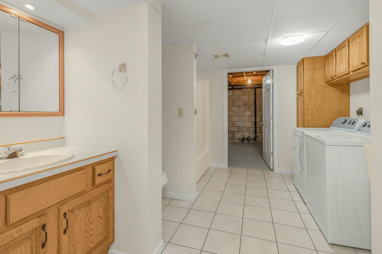 Lower Level Full Bath and Laundry