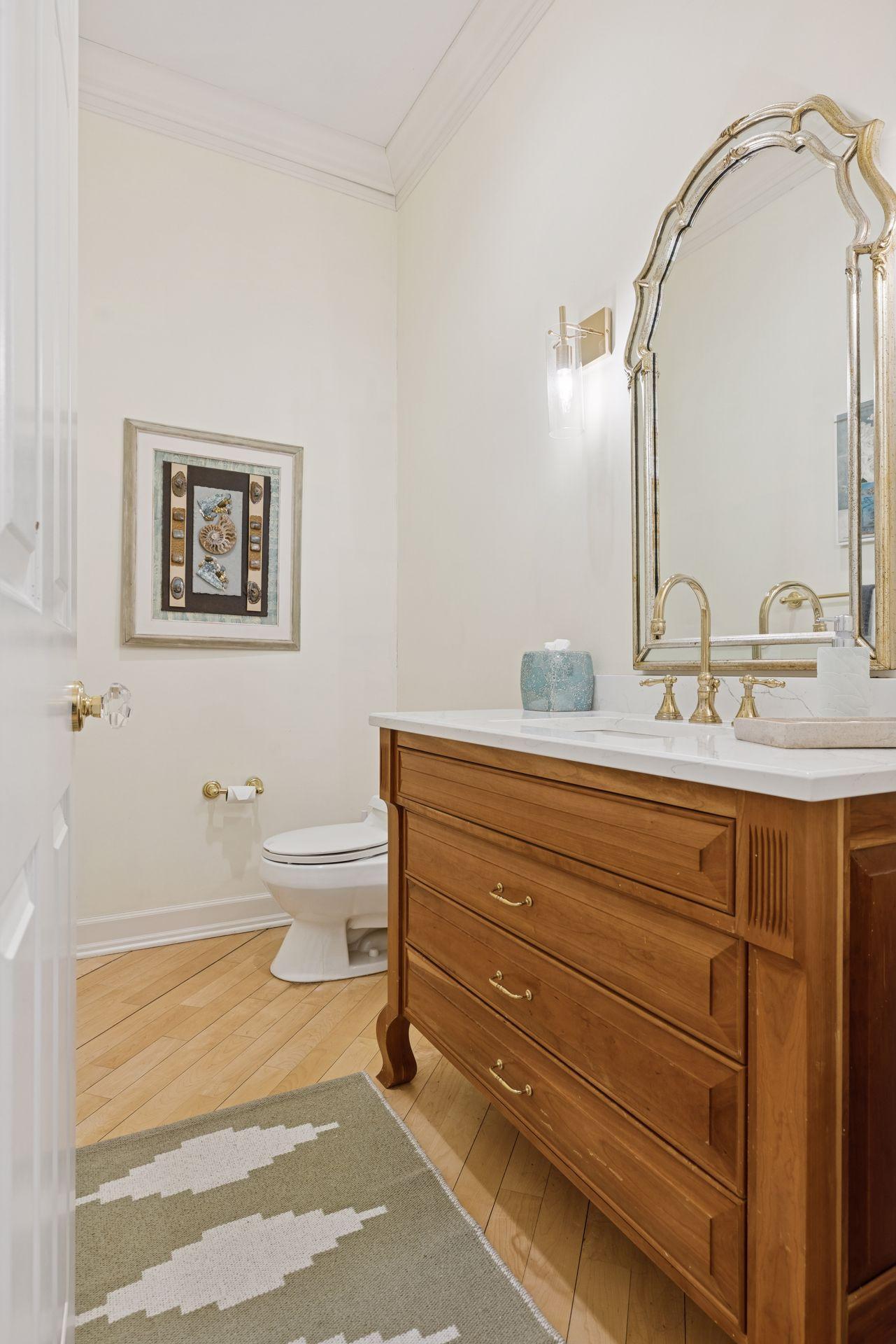 Lovely main floor powder room
