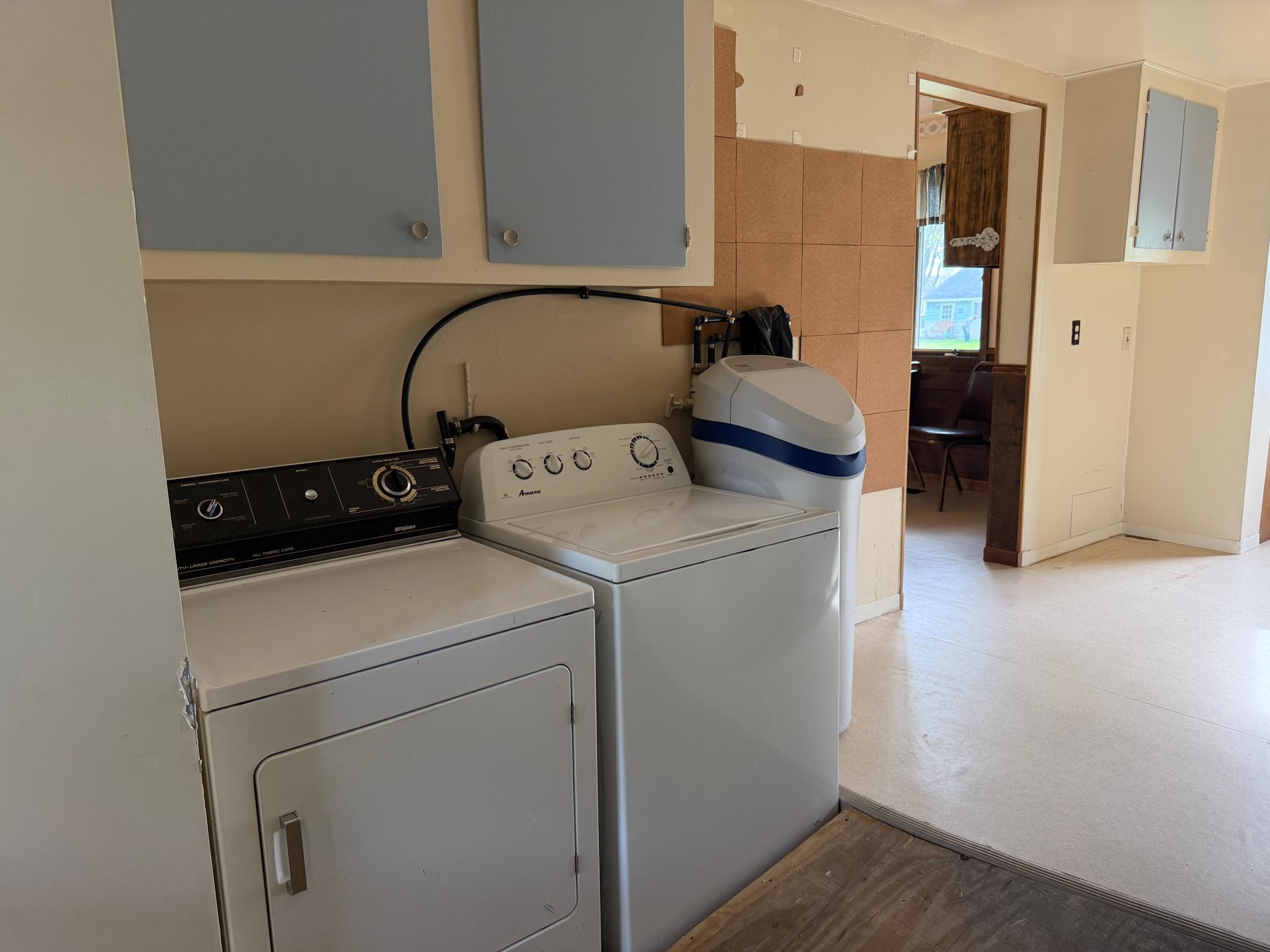 Washer and Dryer with cabinets