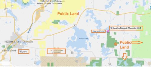 1.6 acres on Crane Lane , Tiger Cat Flowage WI DNR Public Access Land.JPG