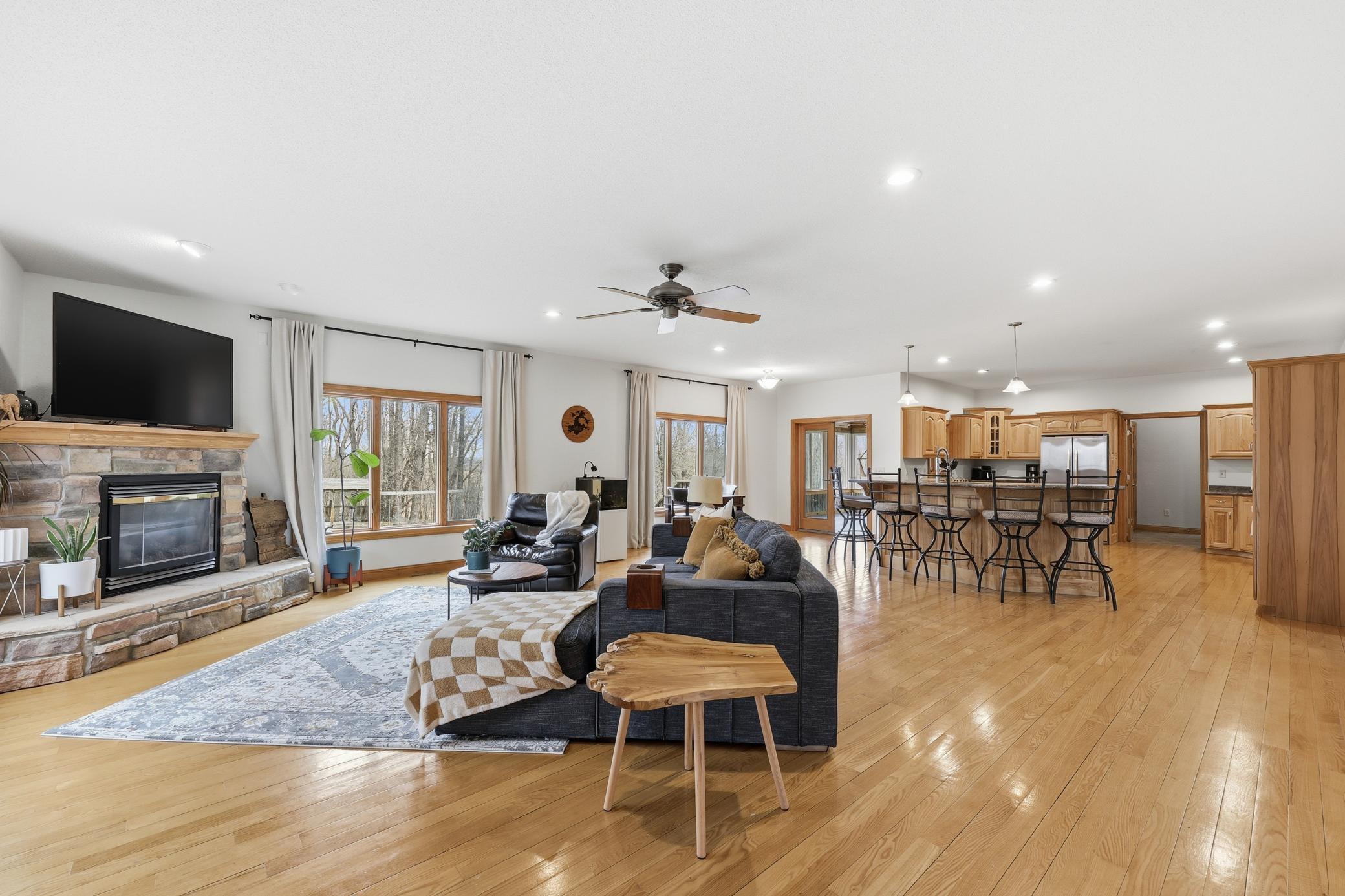 Open Concept Kitchen and Living Room