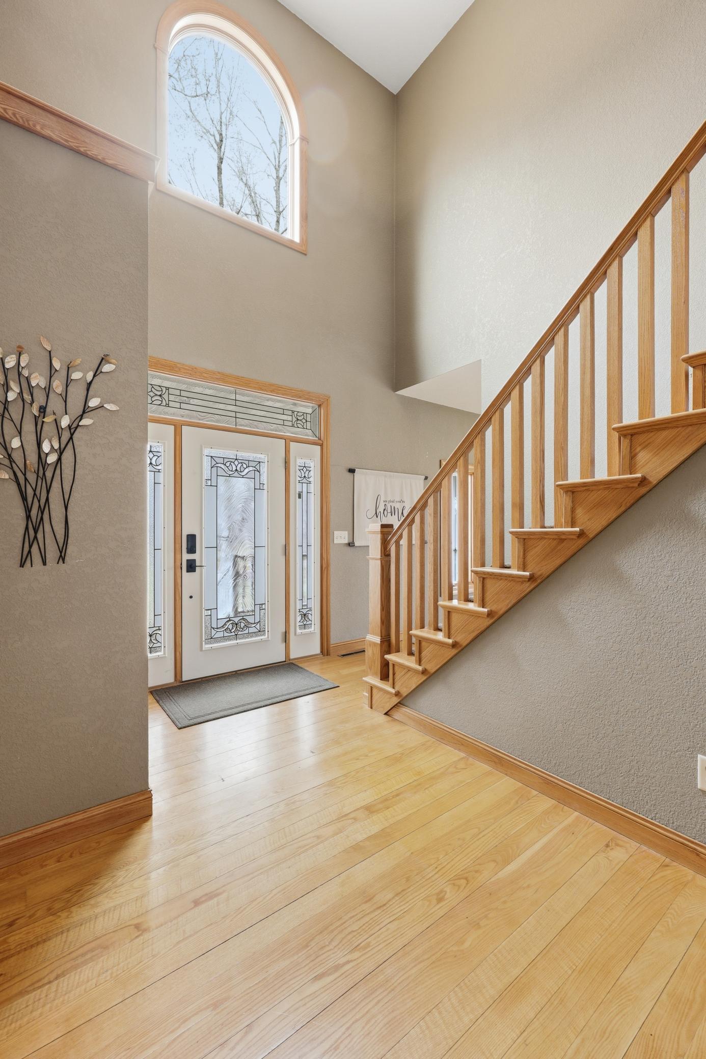 Foyer with nearly 20' ceilings