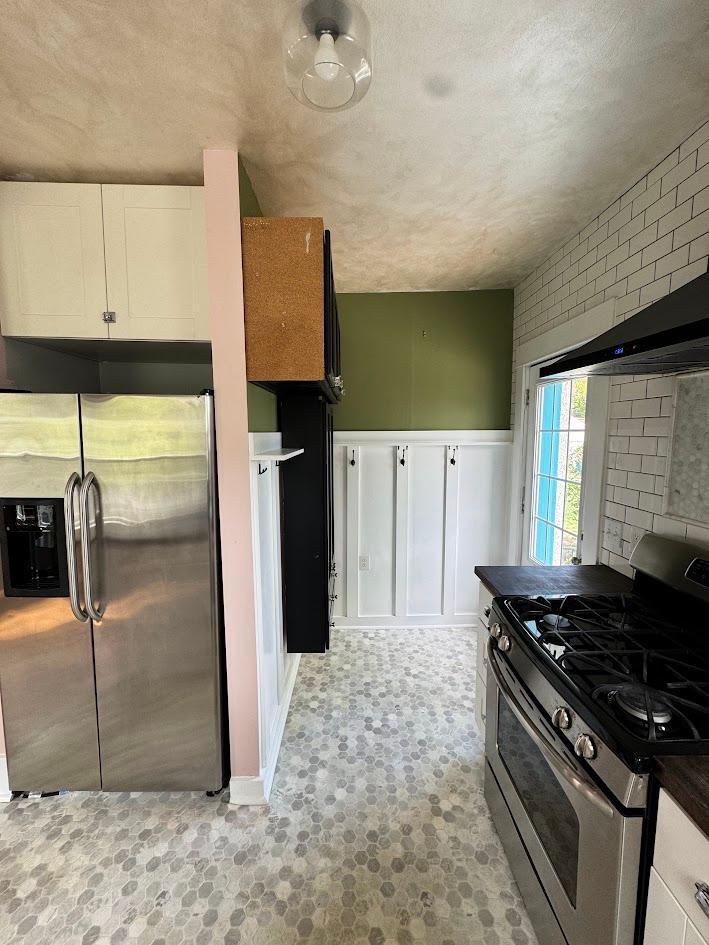 Kitchen view to back door