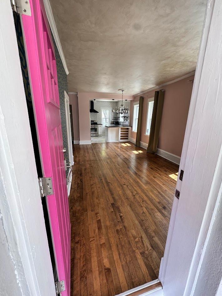 View from Front door to living room