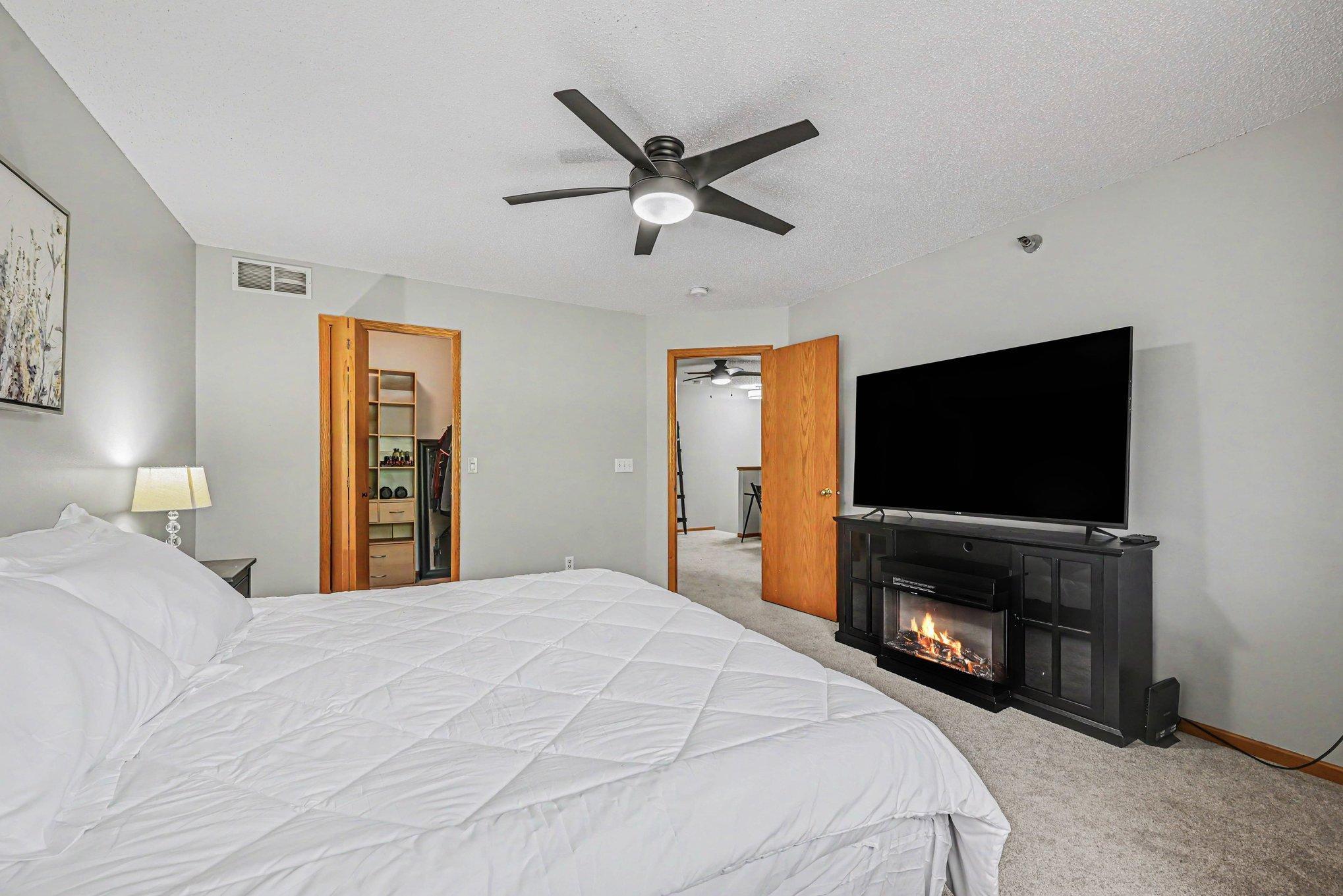 Master Bedroom features a spacious walk-in closet