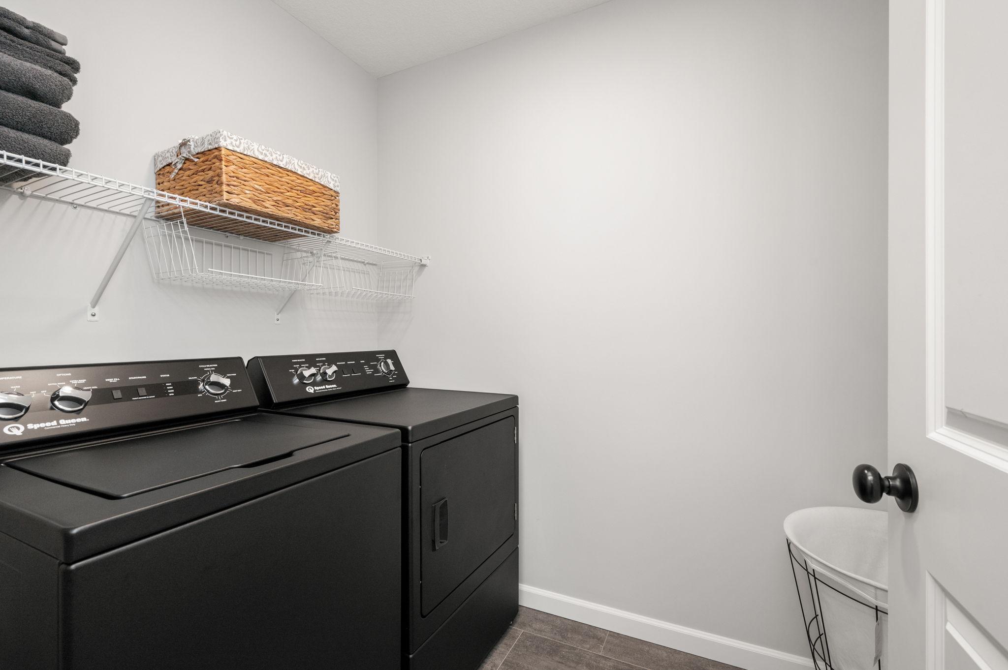 Upper Level Laundry Room with brand new Speed Queen washer/dryer!