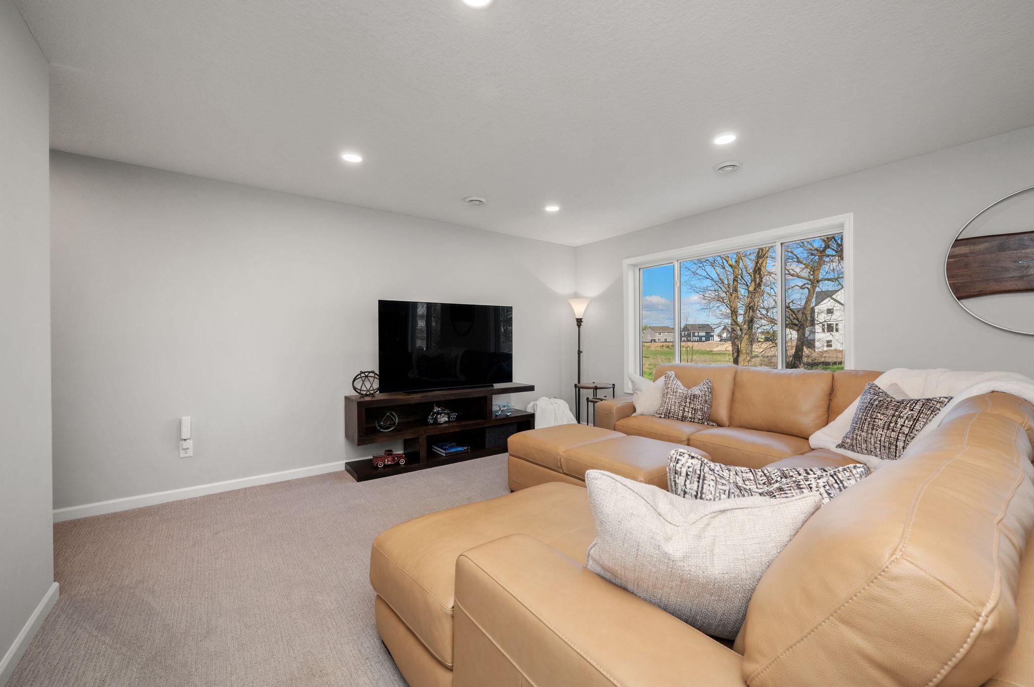 Walkout lower level includes a huge family room, lots of windows, led lighting and sliding glass door to your patio!