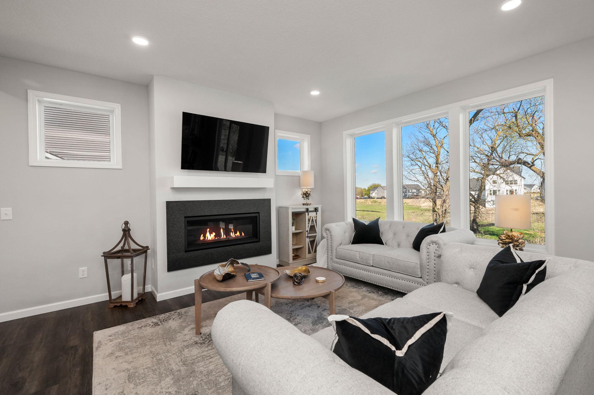 Main Floor Living Room with gas fireplace