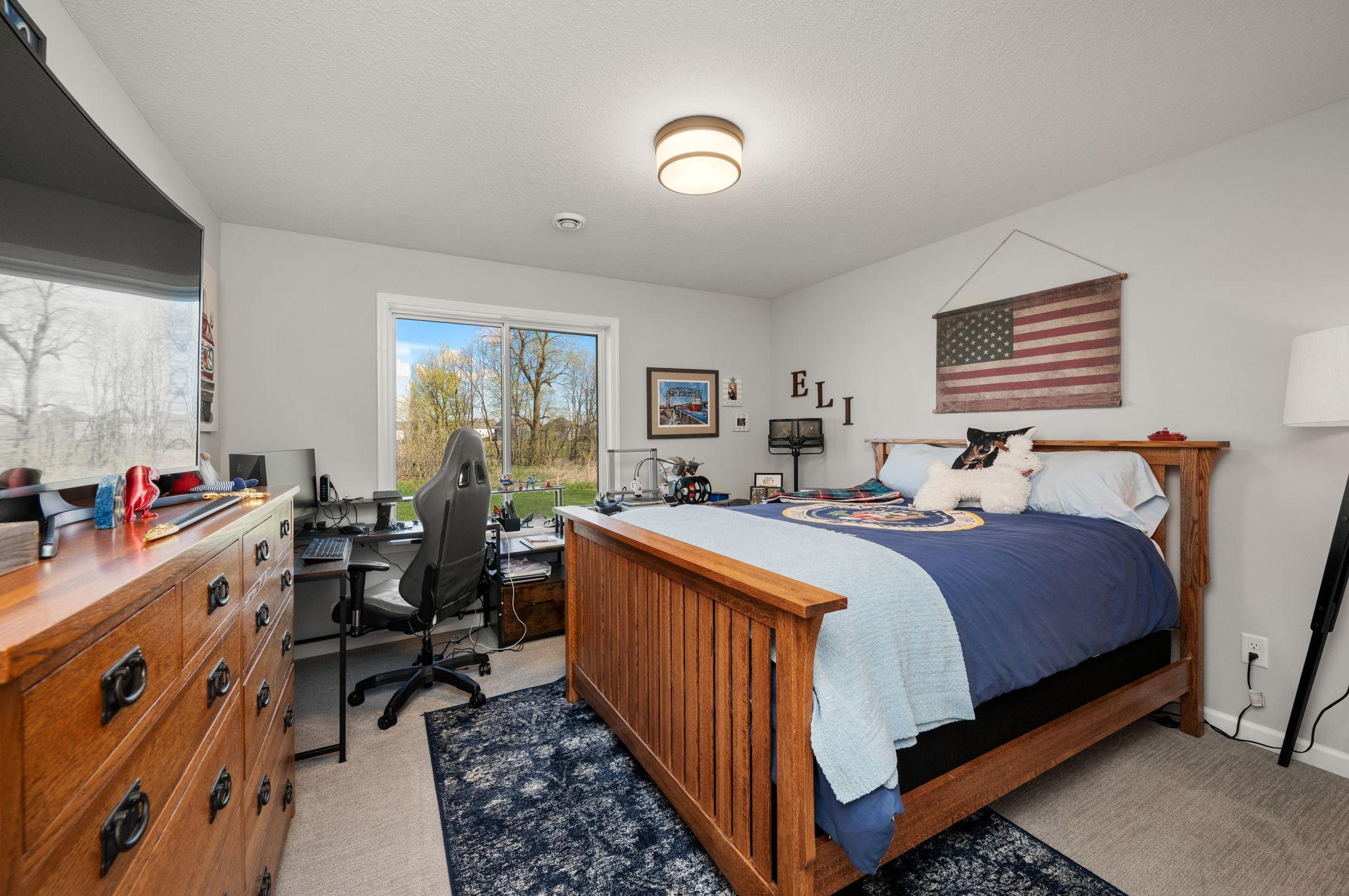 Large 5th bedroom in lower level with easy access to nice 3/4 bathroom!