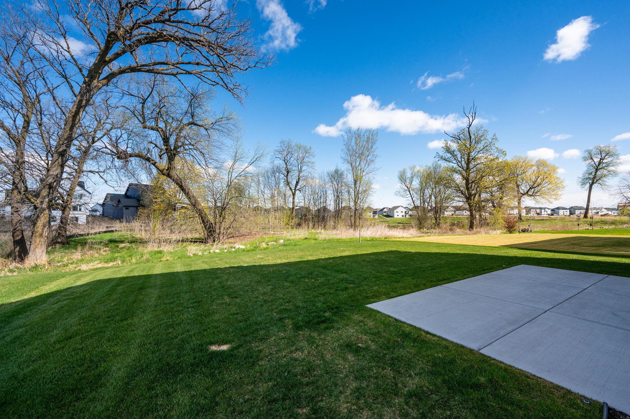 Private views of backyard and a new patio too!