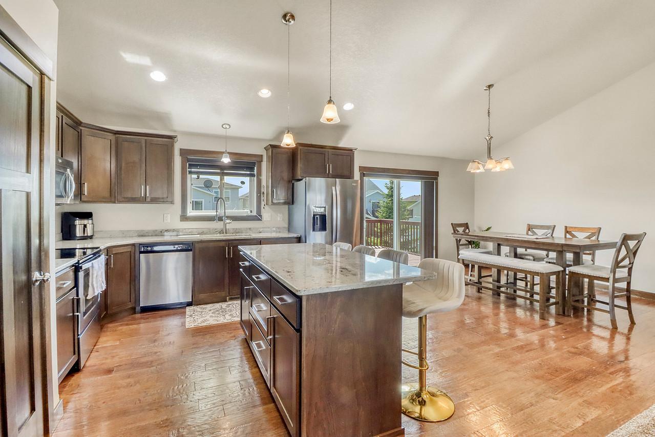 Kitchen to dining view