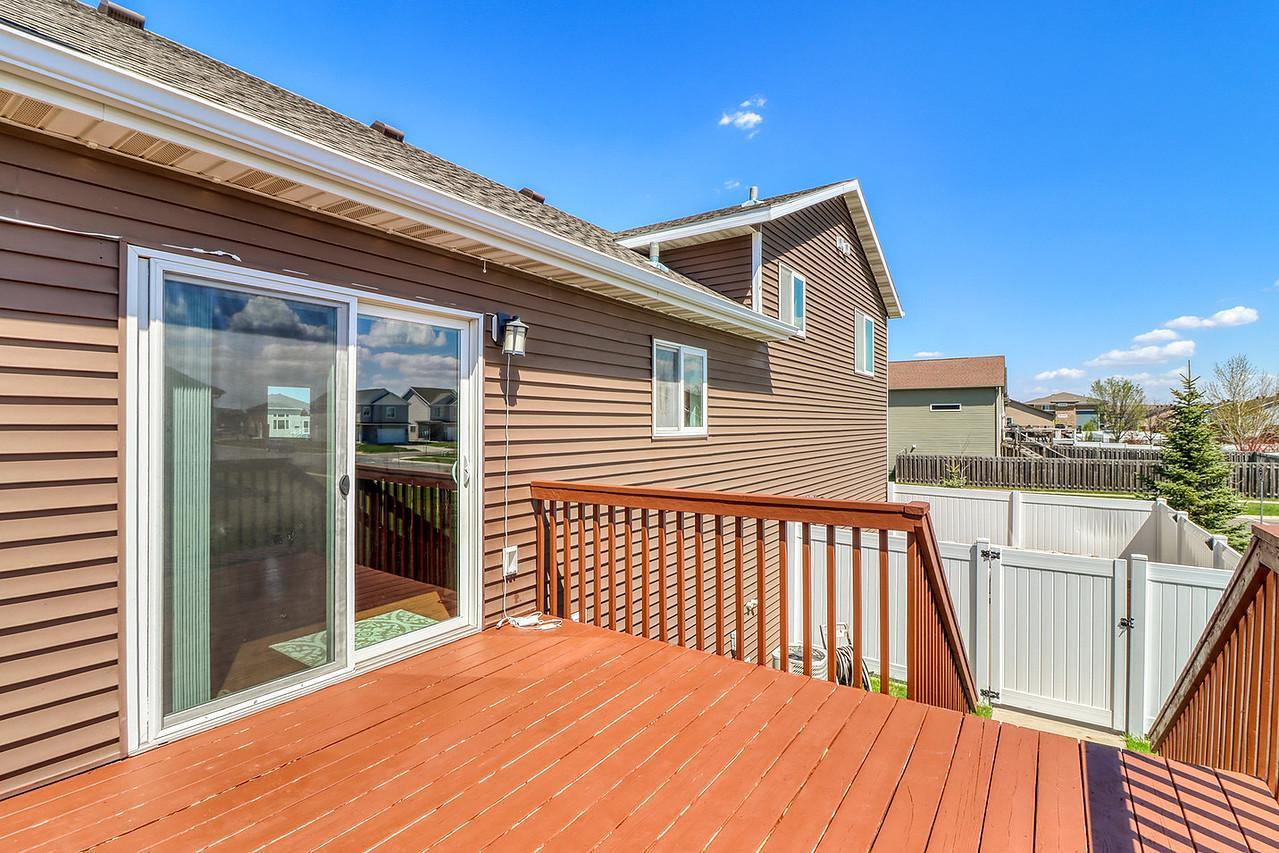 Backyard Deck to lower level patio
