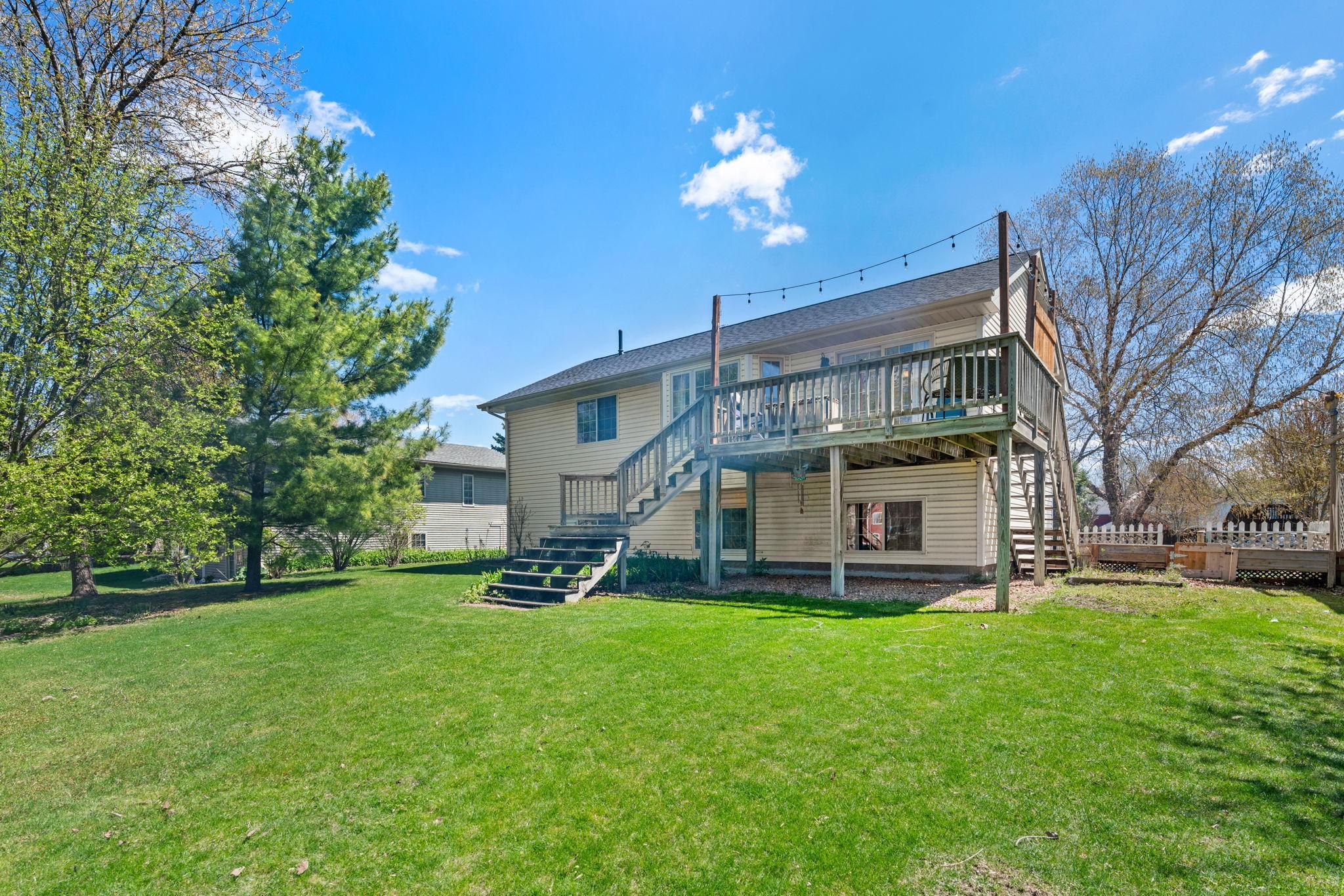Backyard and deck