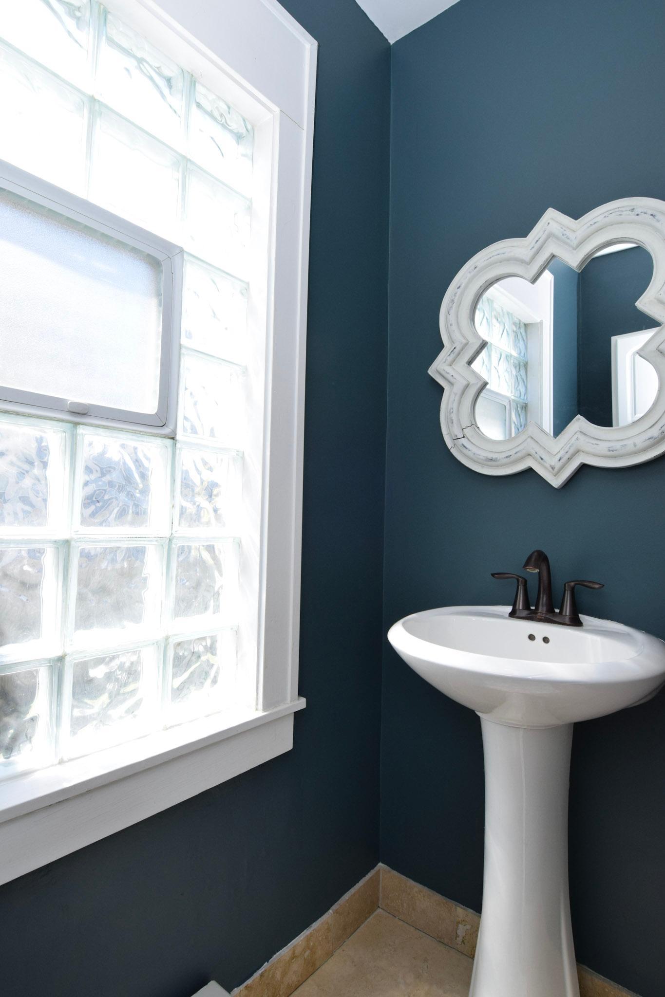 A powder room with character!