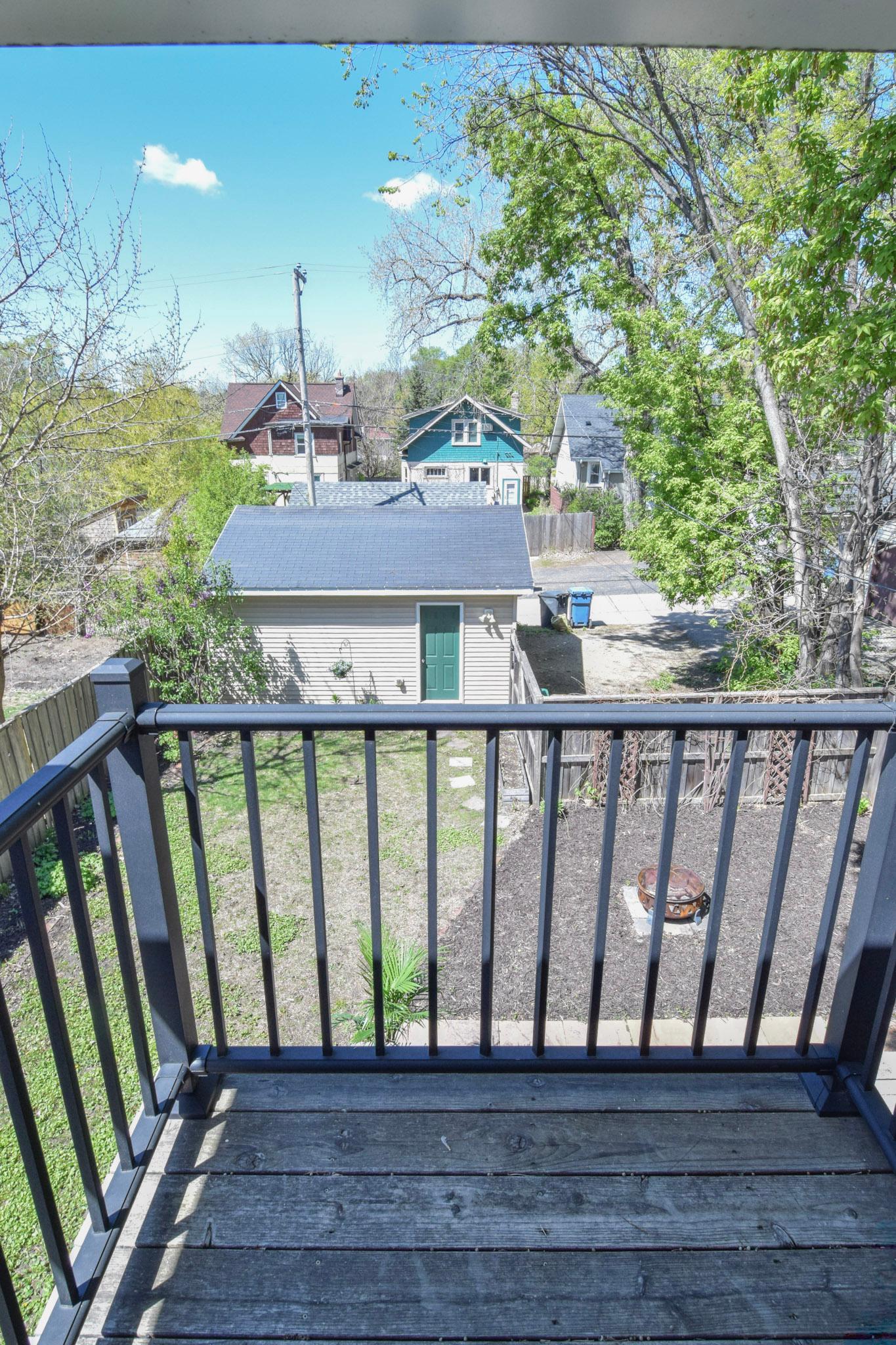 The balcony accessed from the 4 season porch.