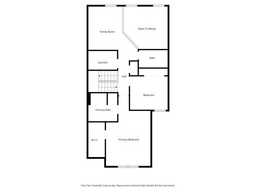 Clean 3rd-floor layout illustrating the bedroom arrangements and upper-level family room.