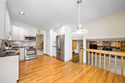 Kitchen connected to family room