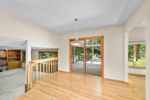 Sliding door to the 3 season porch