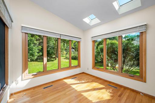 Sun room with skylights