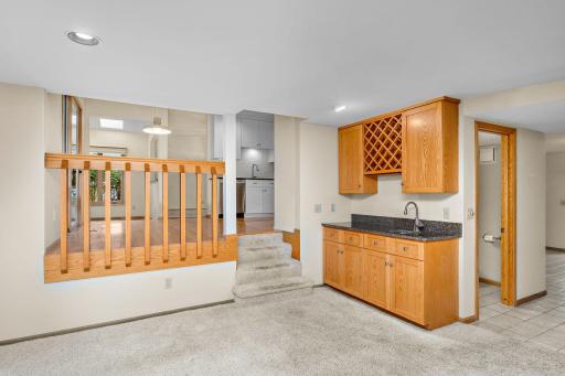 Wet bar in family room