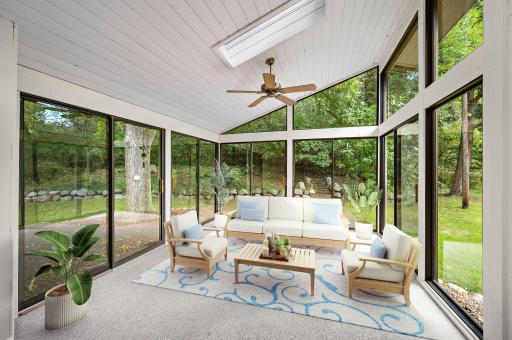 Virtually staged porch
