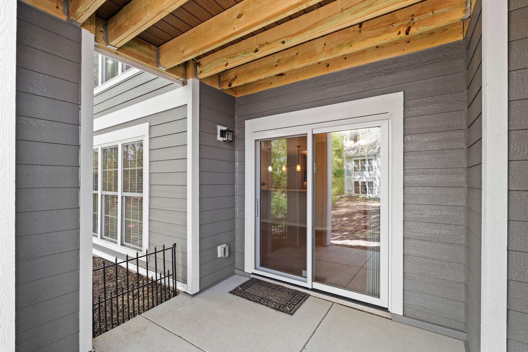 Patio with new sliding door