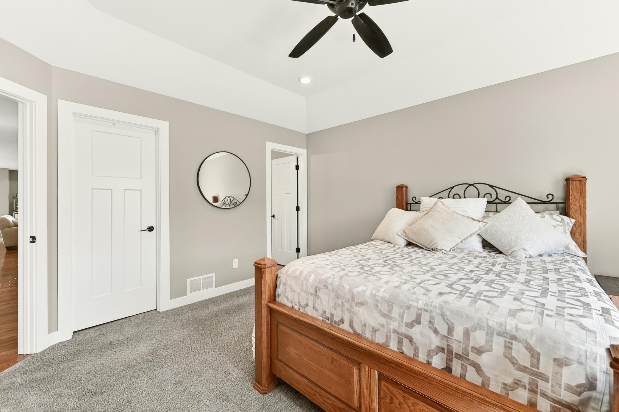 Primary bedroom with walk-in closet