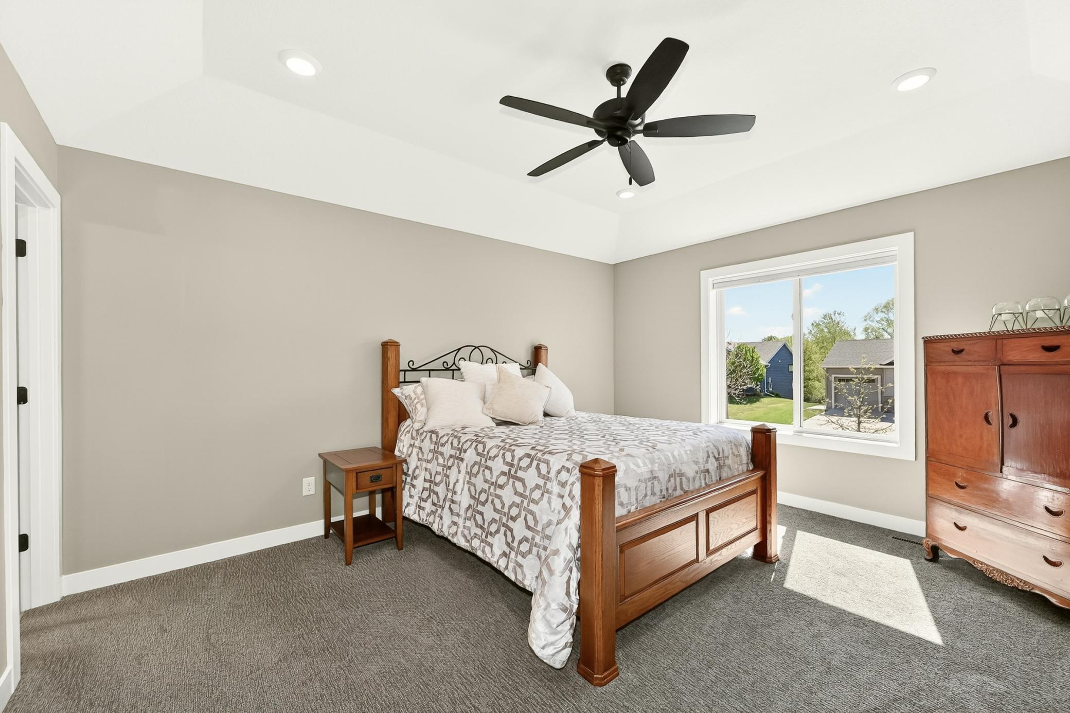 Spacious primary bedroom