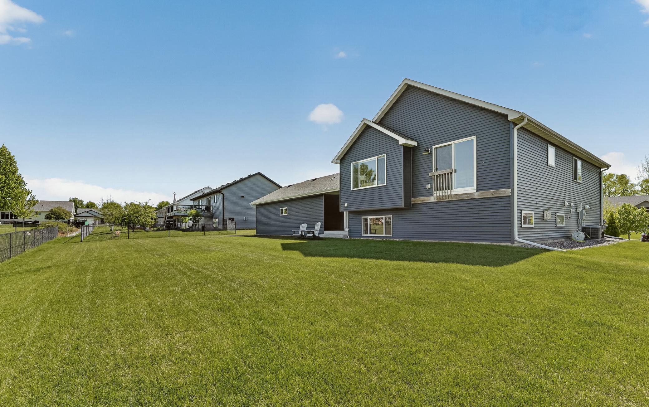 Spacious, flat yard
