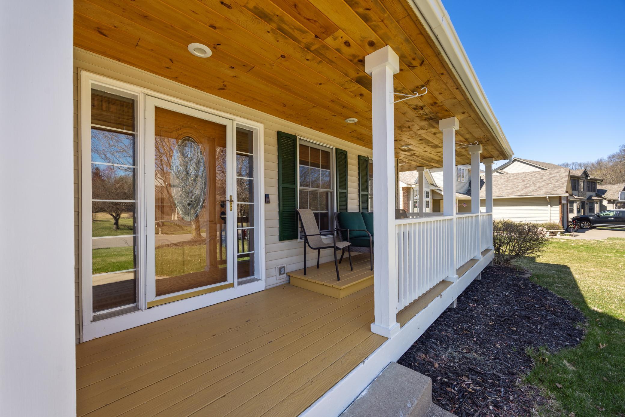 Bright and open front porch
