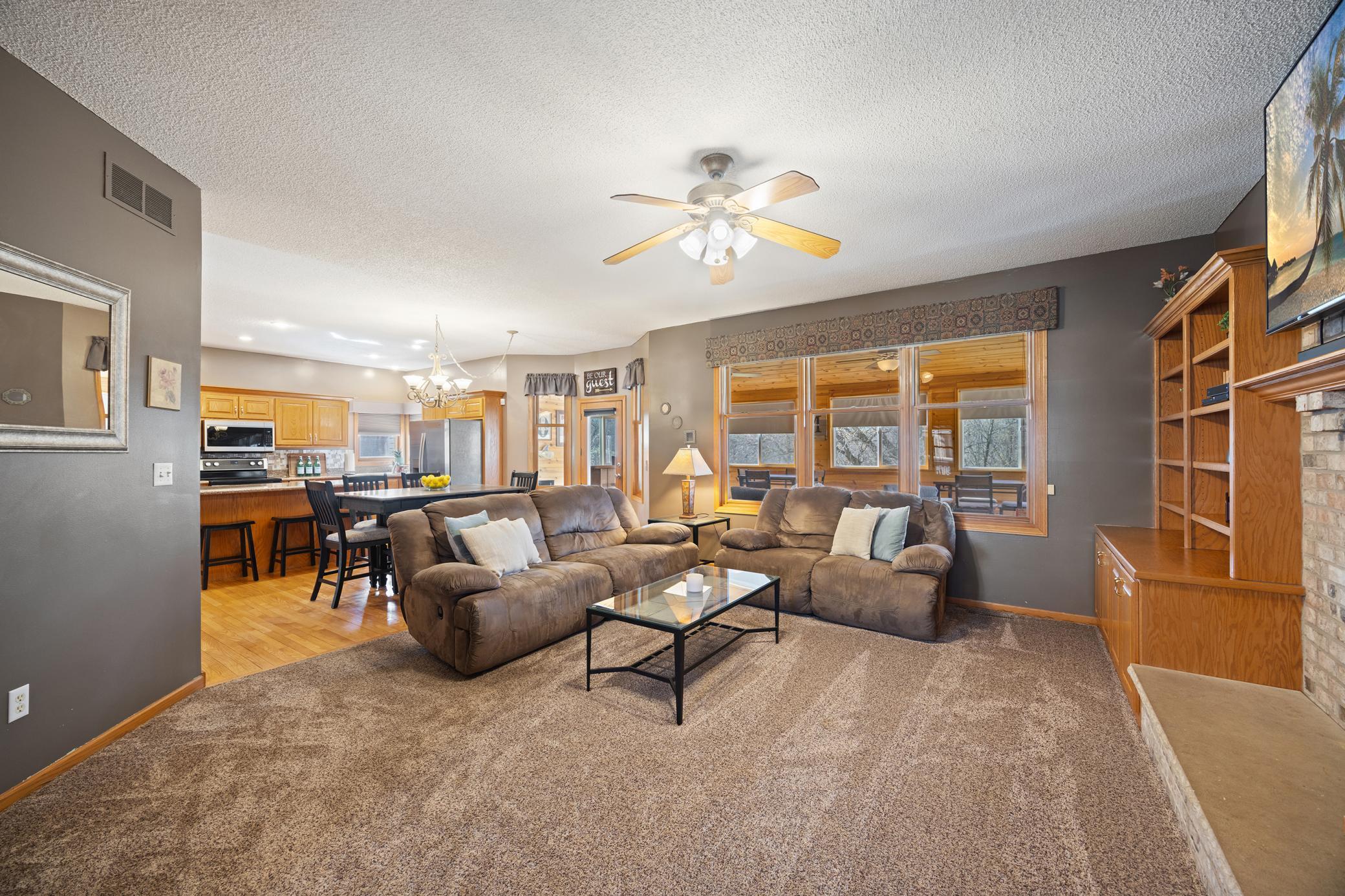 Open concept into the kitchen
