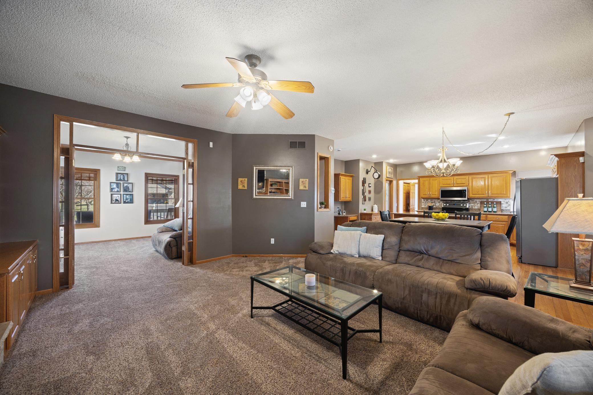Large main level living with an open concept