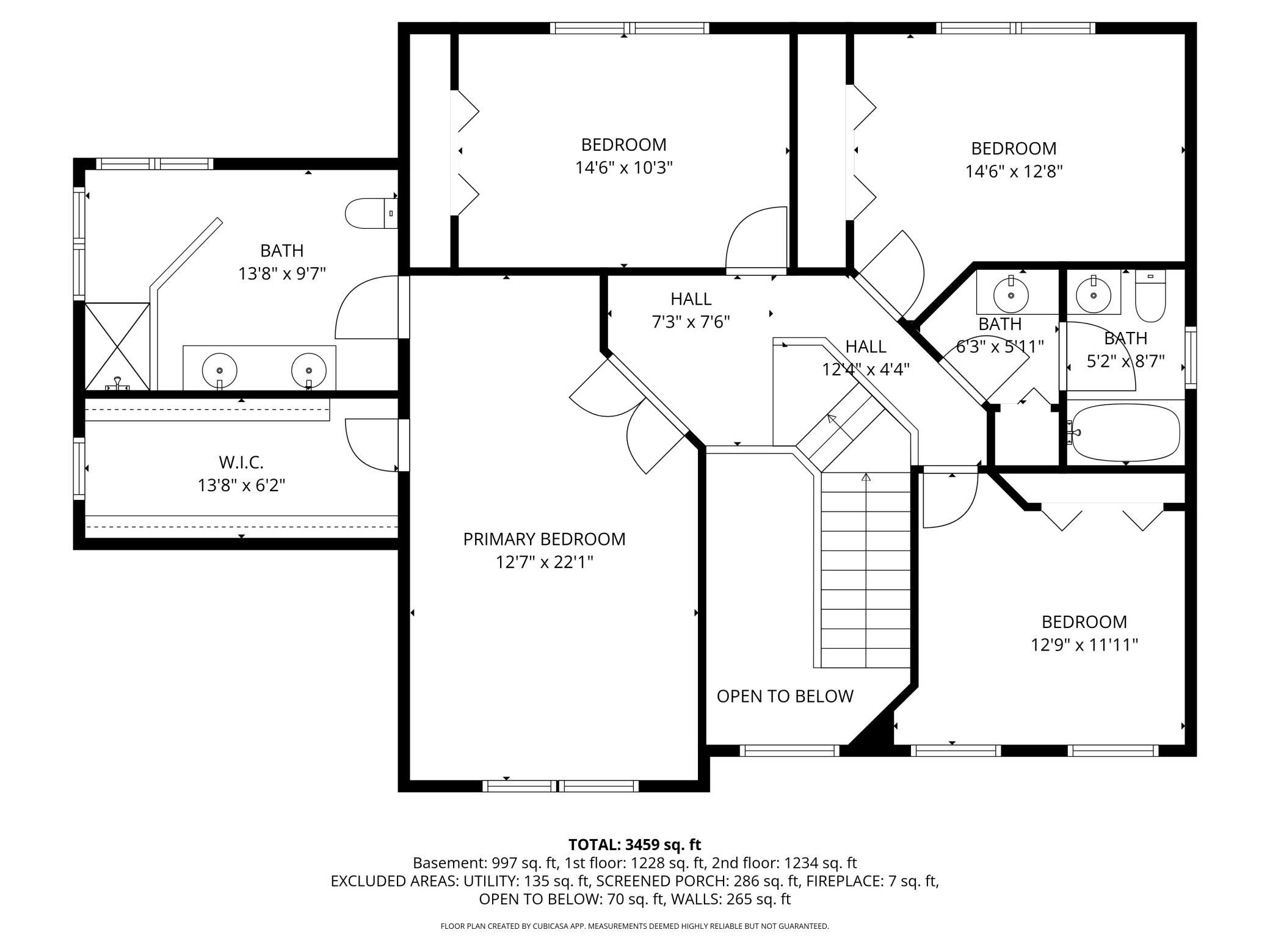 Lower level floor plan