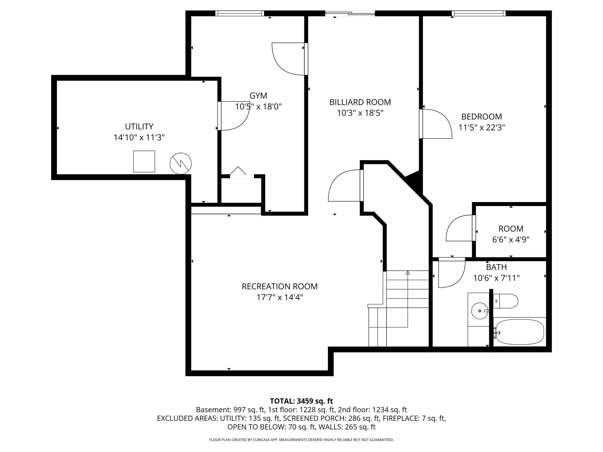 Main level floor plan