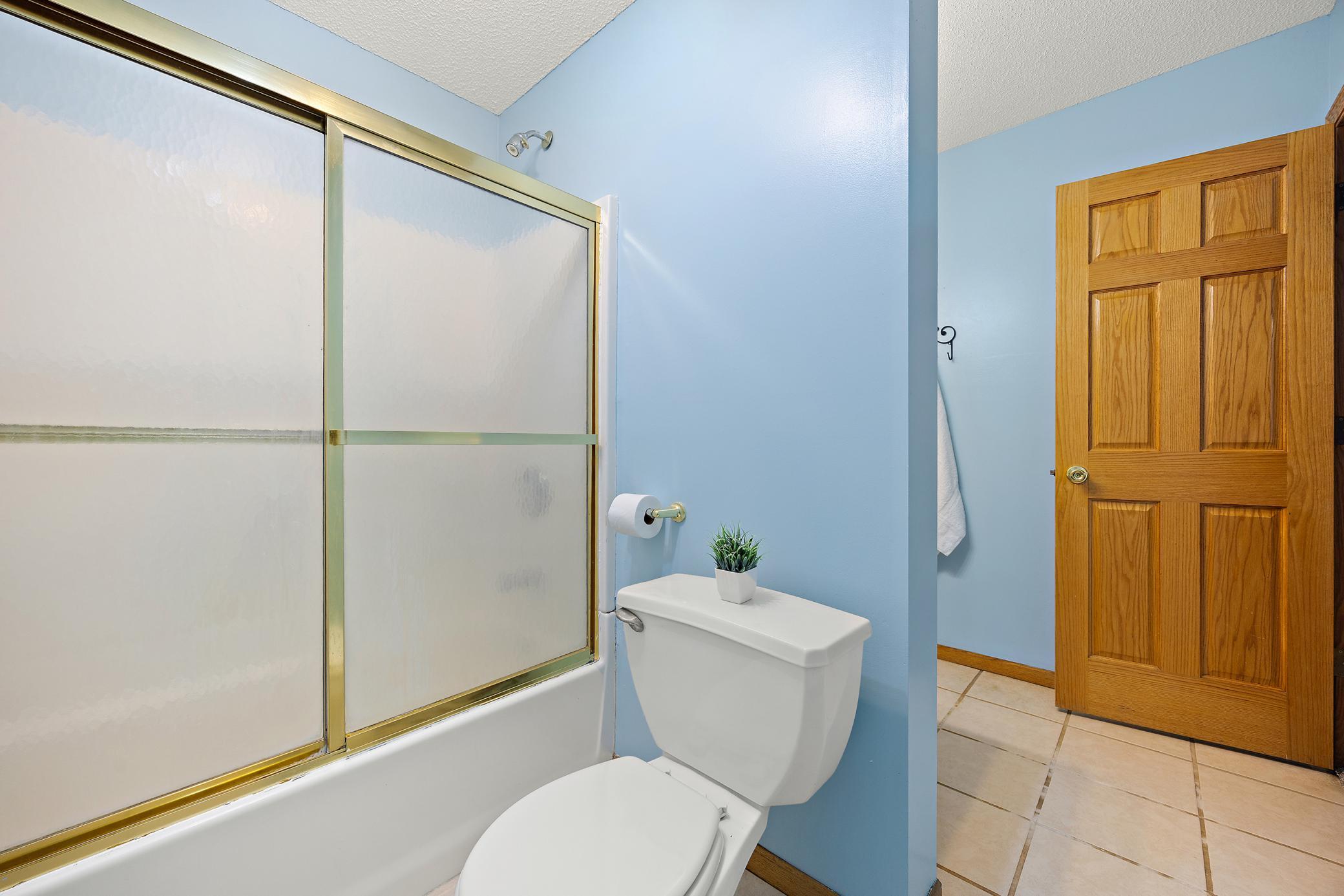 Full tub/shower in the lower lever bathroom