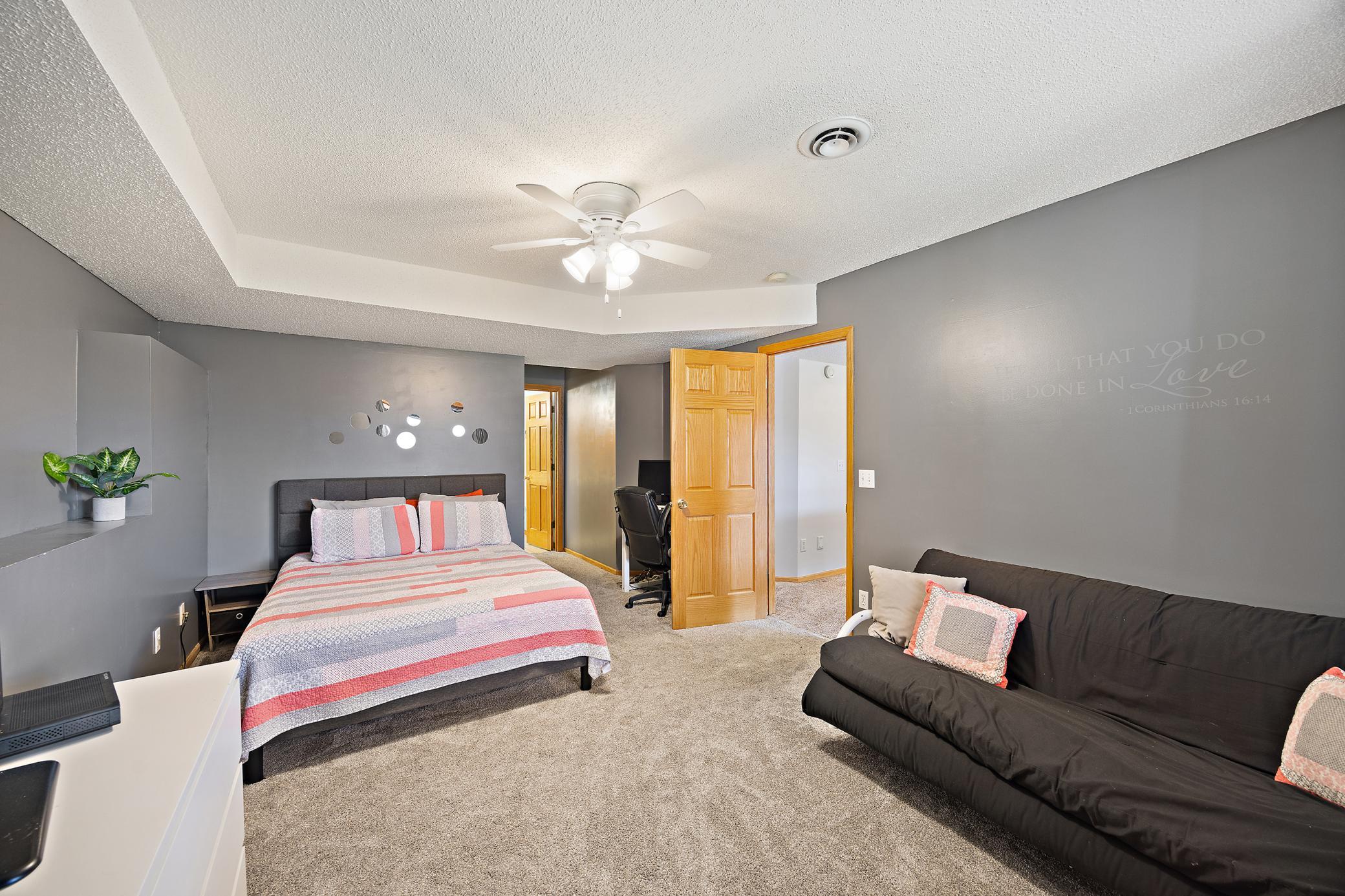 Sixth bedroom in the lower level