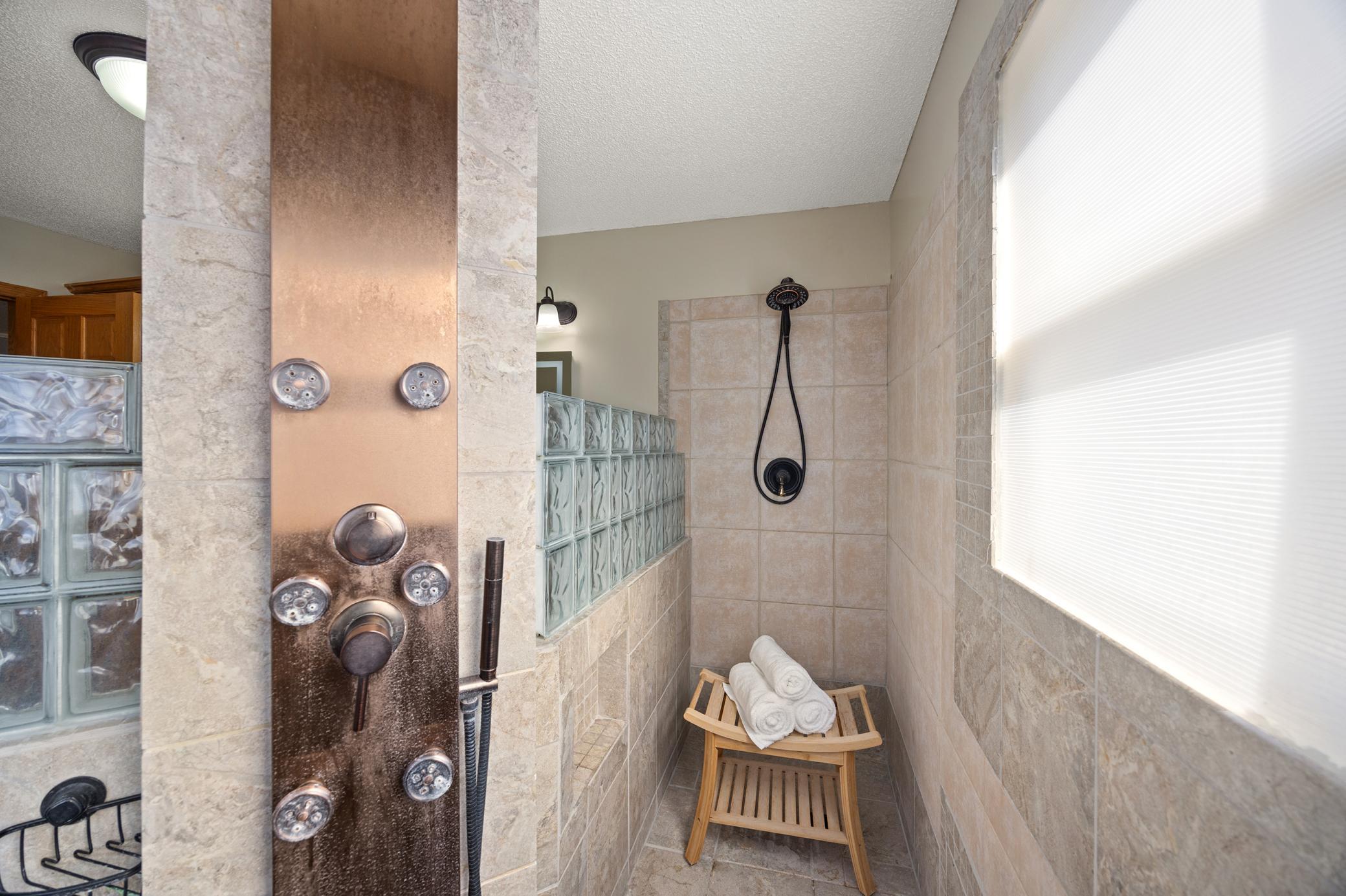Custom walk in shower
