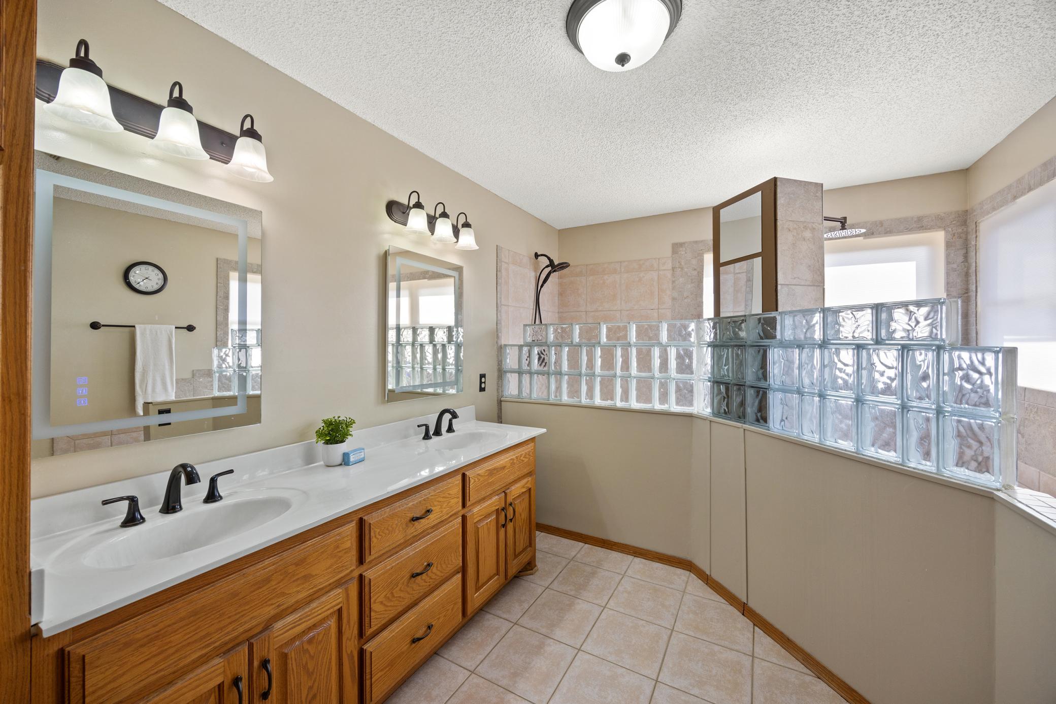 Updated primary bathroom