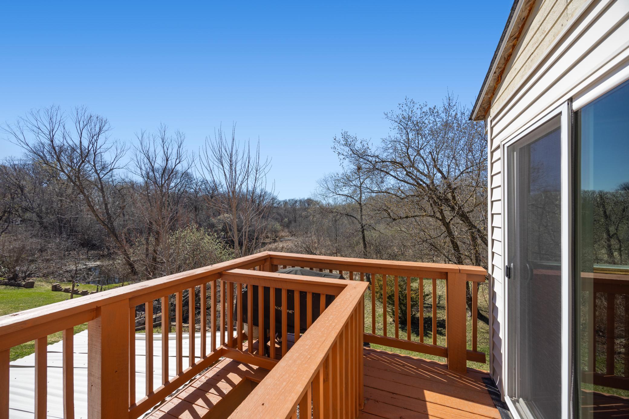 Private deck off of the three season porch