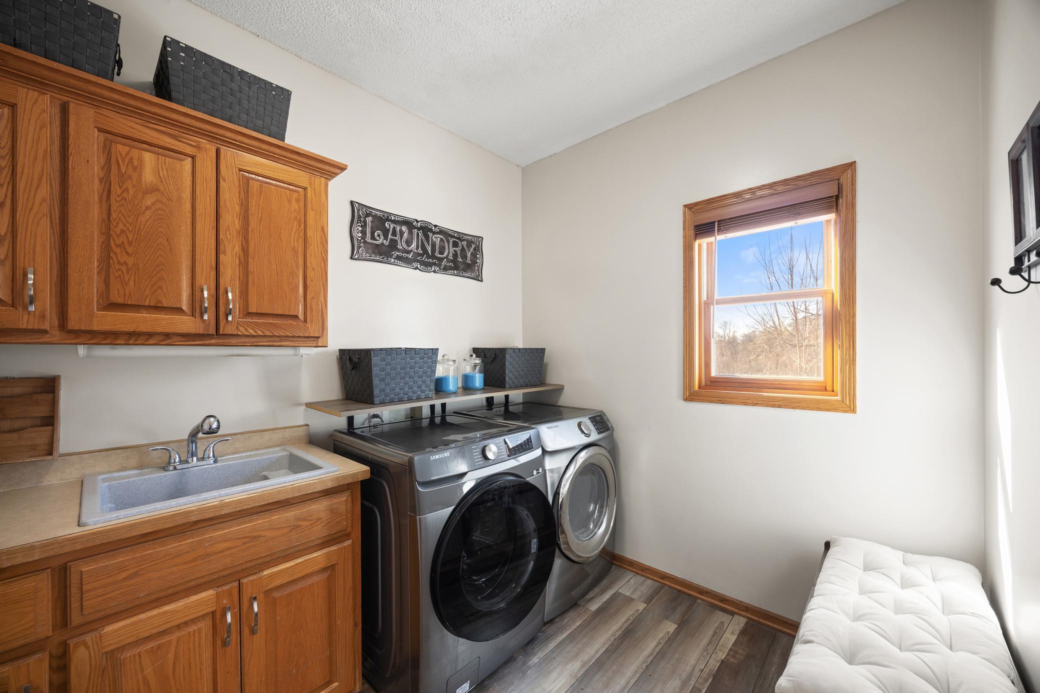 Bright and open laundry room