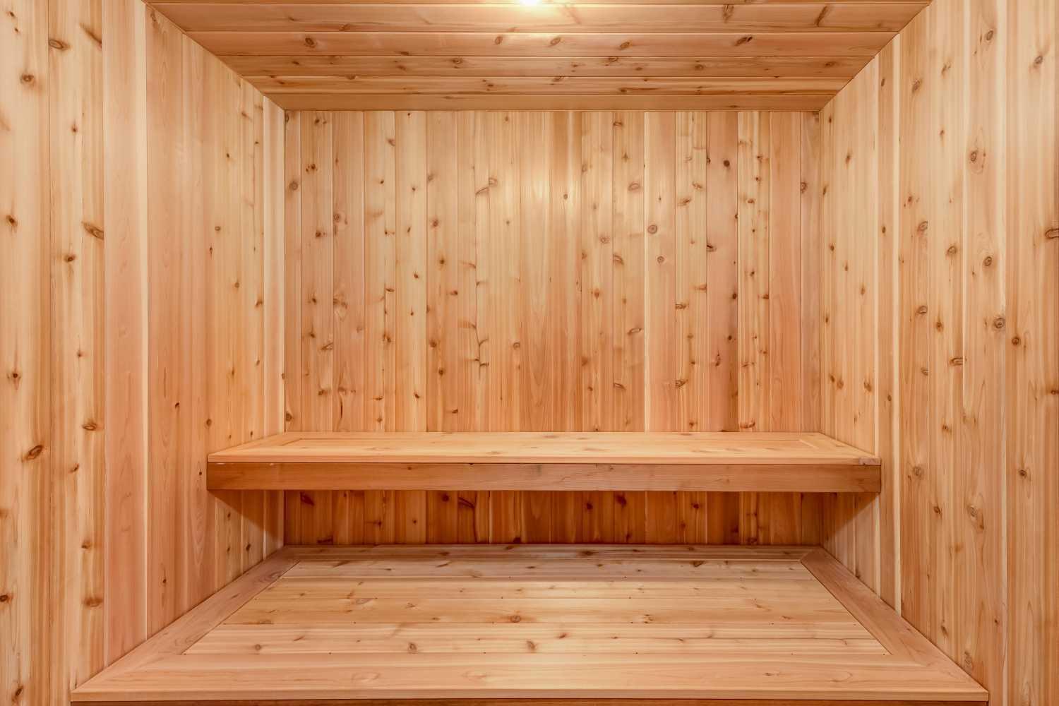 Sauna ready for heat